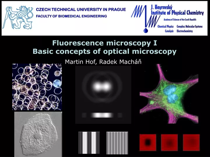 fluorescence microscopy i basic concepts of optical microscopy