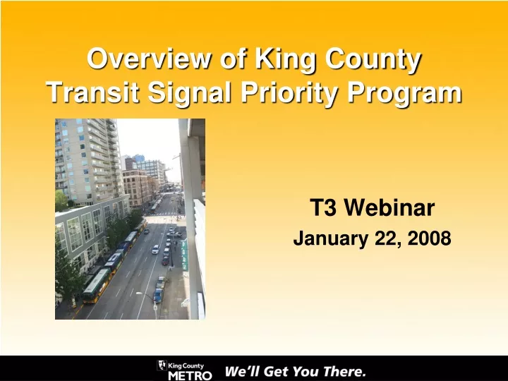 overview of king county transit signal priority program