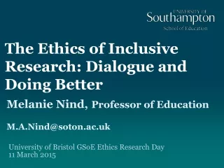 The Ethics of Inclusive Research: Dialogue and Doing Better