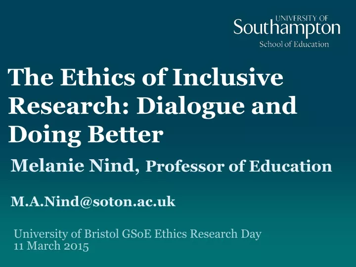 the ethics of inclusive research dialogue and doing better
