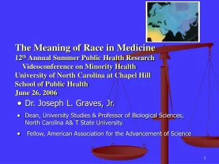 Dr. Joseph L. Graves, Jr.