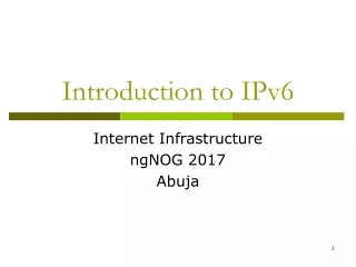 Introduction to IPv6
