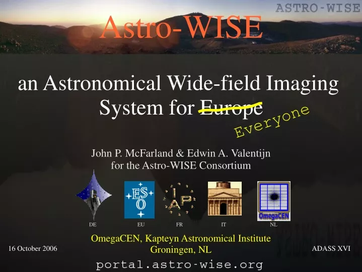 an astronomical wide field imaging system for europe