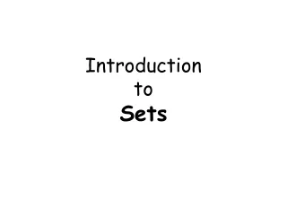 Introduction  to Sets