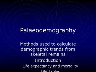 Palaeodemography