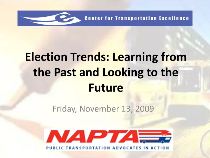 election trends learning from the past and looking to the future