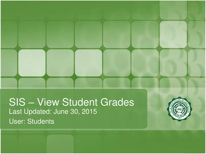 sis view student grades