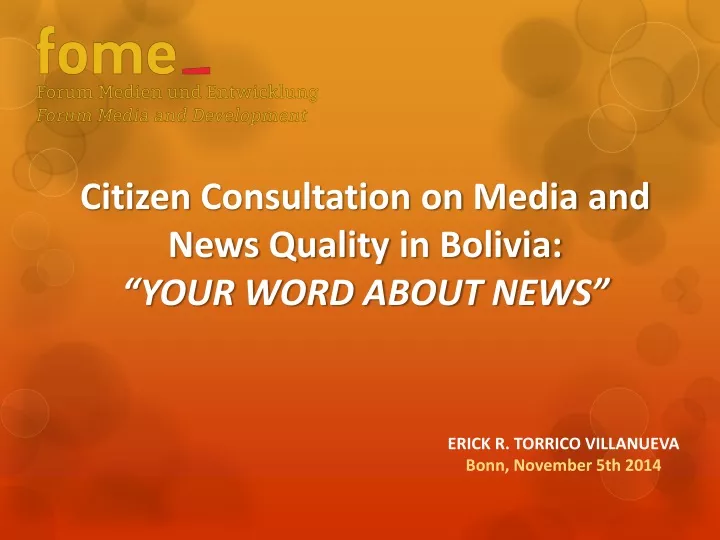 citizen consultation on media and news quality