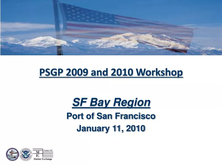 psgp 2009 and 2010 workshop