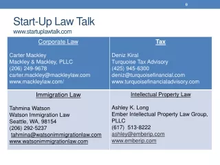 Start-Up Law Talk startuplawtalk