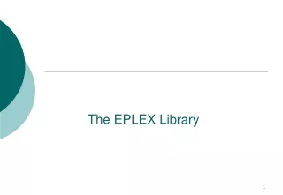 The EPLEX Library