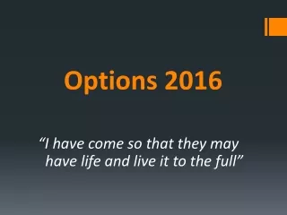 Options 2016