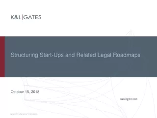 Structuring Start-Ups and Related Legal Roadmaps