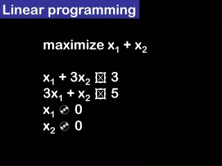 Linear programming