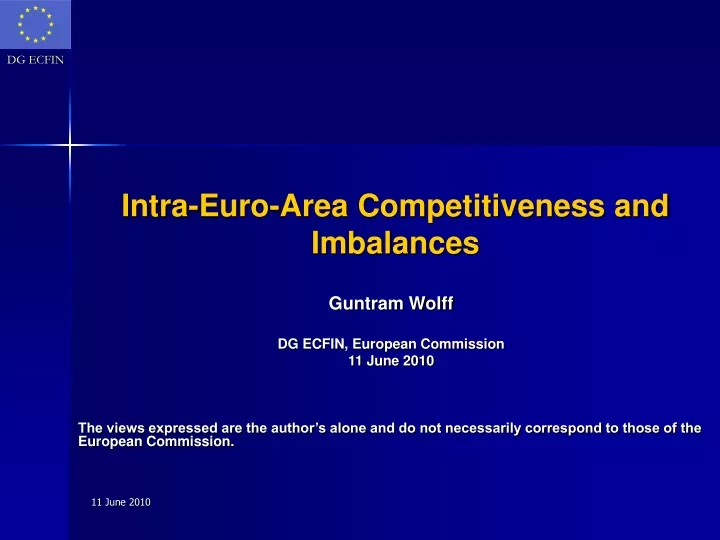 intra euro area competitiveness and imbalances