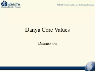 Danya Core Values