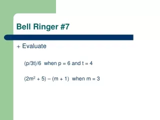 Bell Ringer #7
