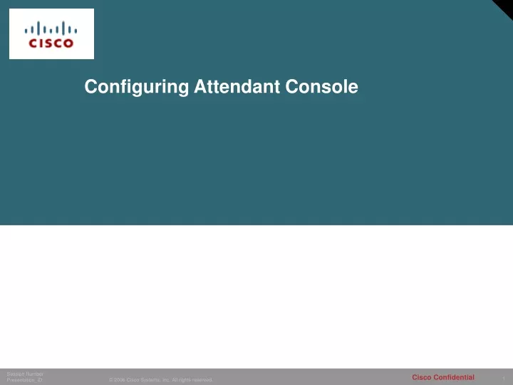 configuring attendant console
