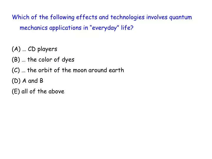 which of the following effects and technologies