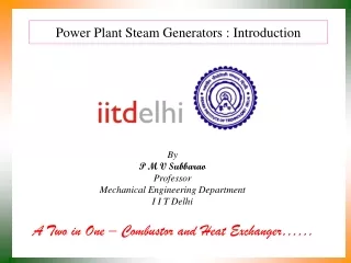 Power Plant Steam Generators : Introduction