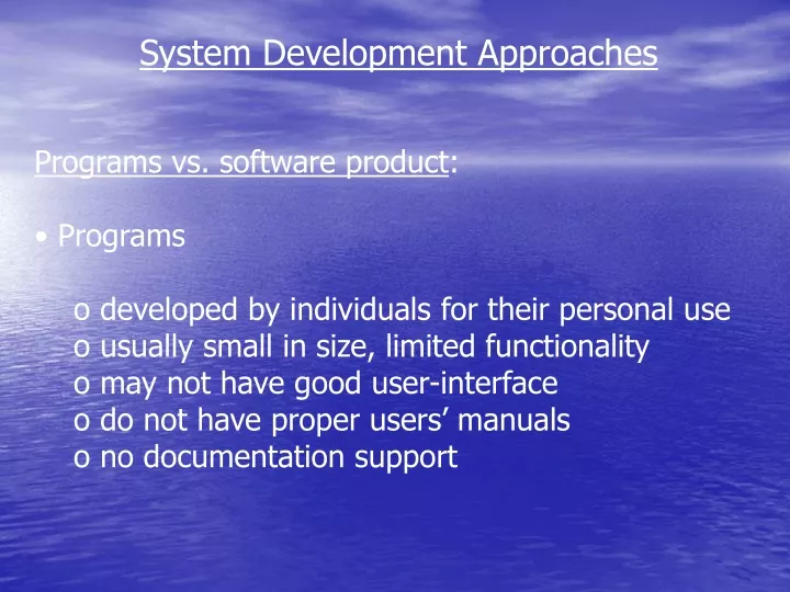system development approaches