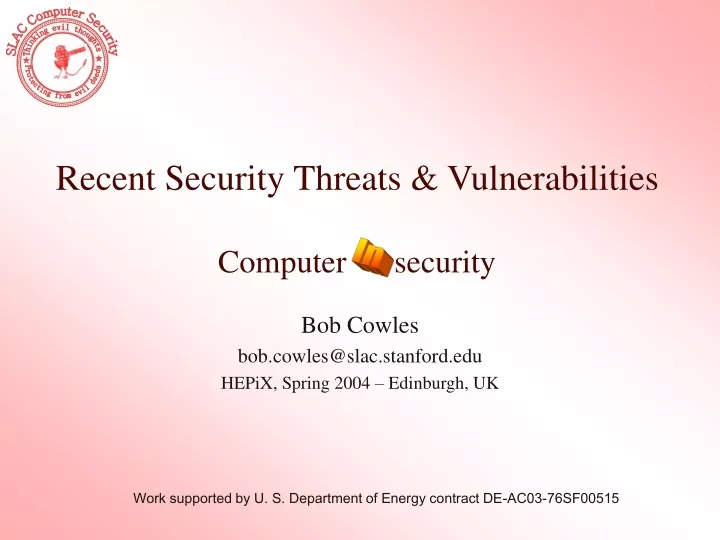 recent security threats vulnerabilities computer security