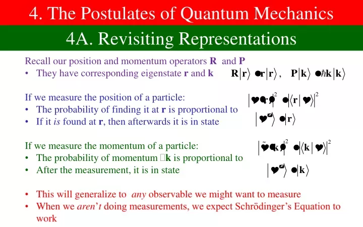 4 the postulates of quantum mechanics