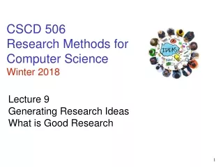 cscd 506 research methods for computer science