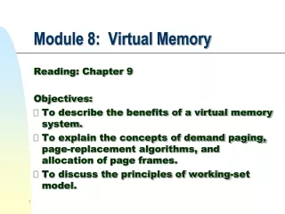 Module 8:  Virtual Memory