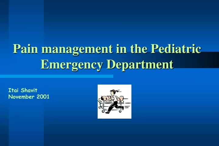 pain management in the pediatric emergency department