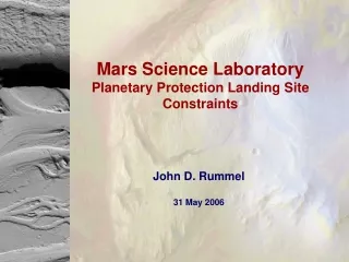 Mars Science Laboratory Planetary Protection Landing Site Constraints