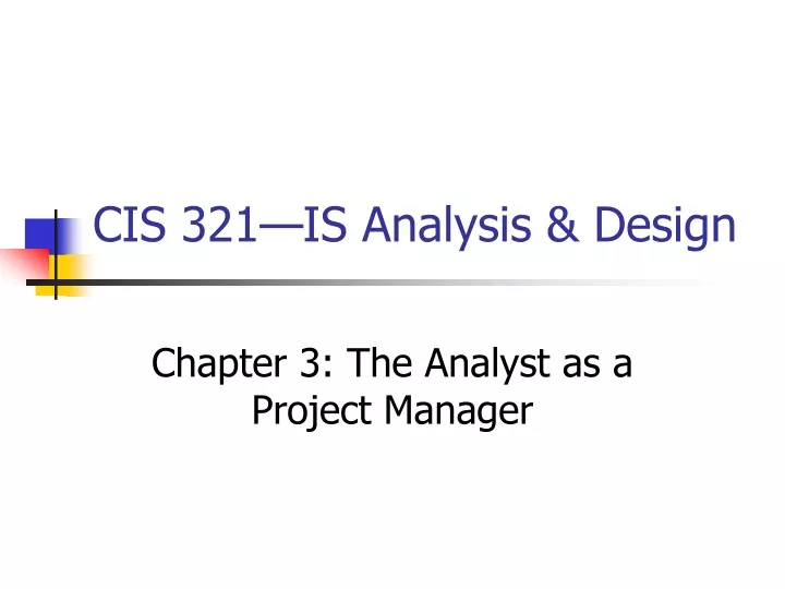 cis 321 is analysis design