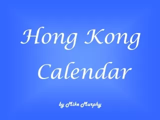 Hong Kong  Calendar