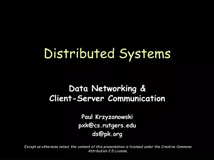 distributed systems