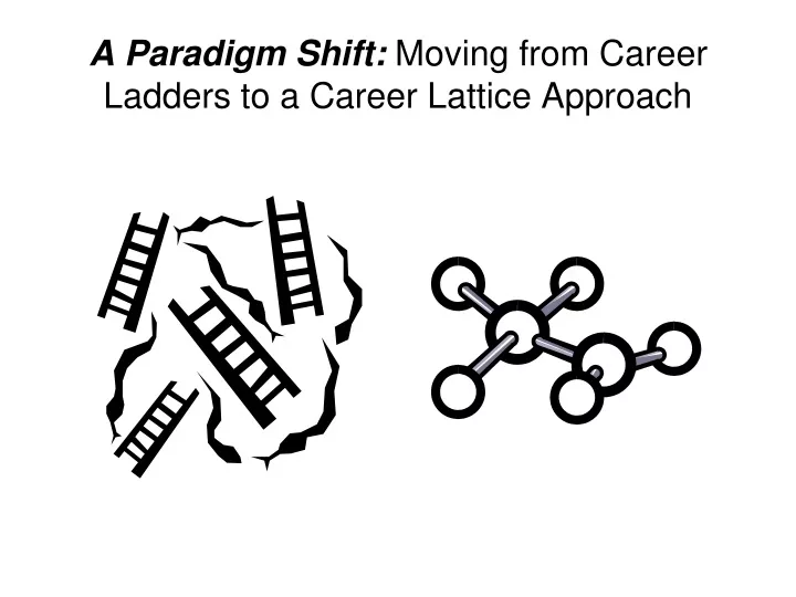a paradigm shift moving from career ladders to a career lattice approach