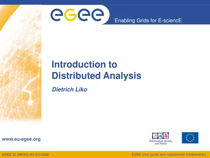 introduction to distributed analysis