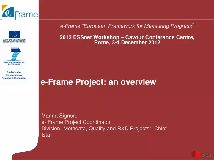 e frame european framework for measuring progress