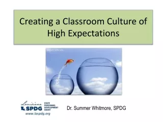 Creating a Classroom Culture of High Expectations