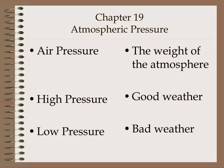 chapter 19 atmospheric pressure