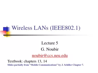Wireless LANs (IEEE802.1)