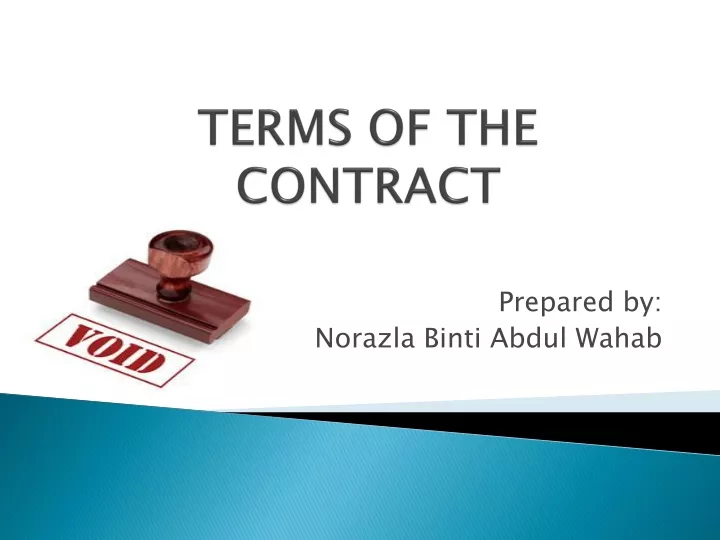 terms of the contract
