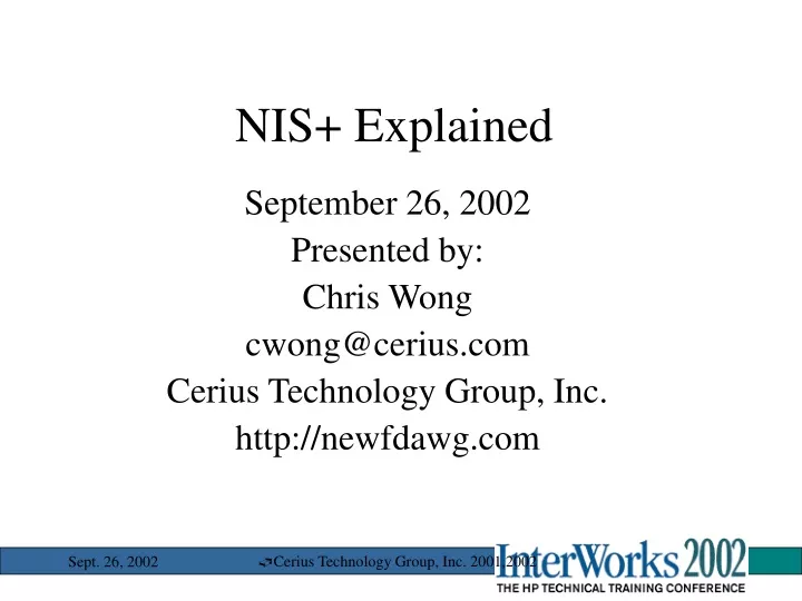 nis explained