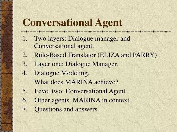 conversational agent