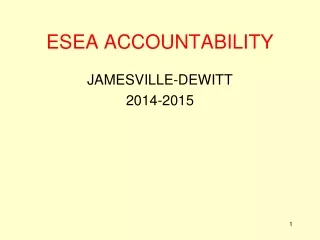 ESEA ACCOUNTABILITY