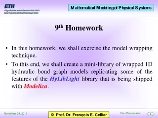 9 th  Homework