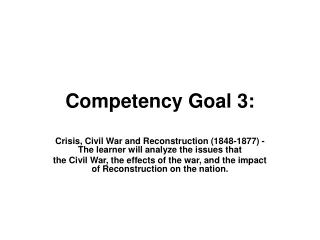 Competency Goal 3: