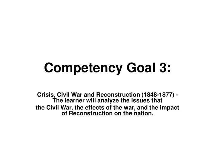 competency goal 3