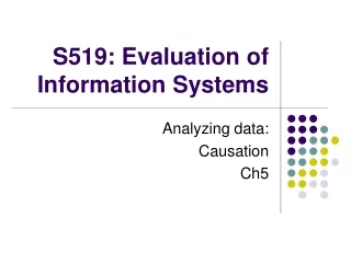 S519: Evaluation of Information Systems