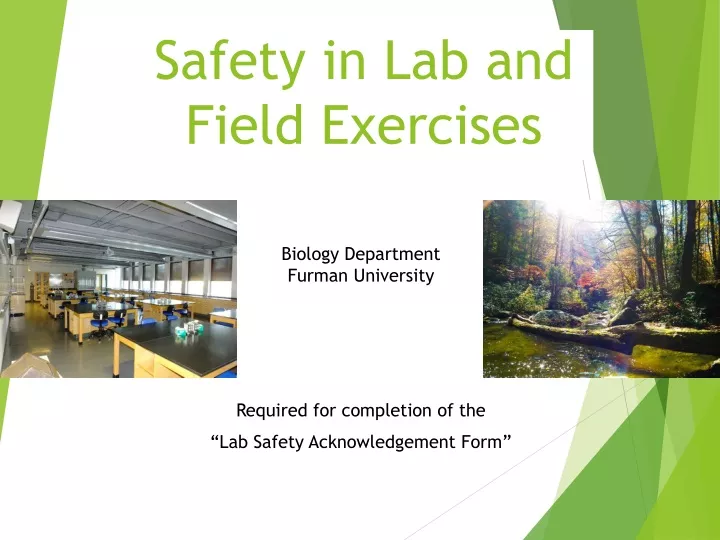 safety in lab and field exercises