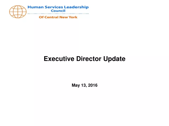 executive director update may 13 2016